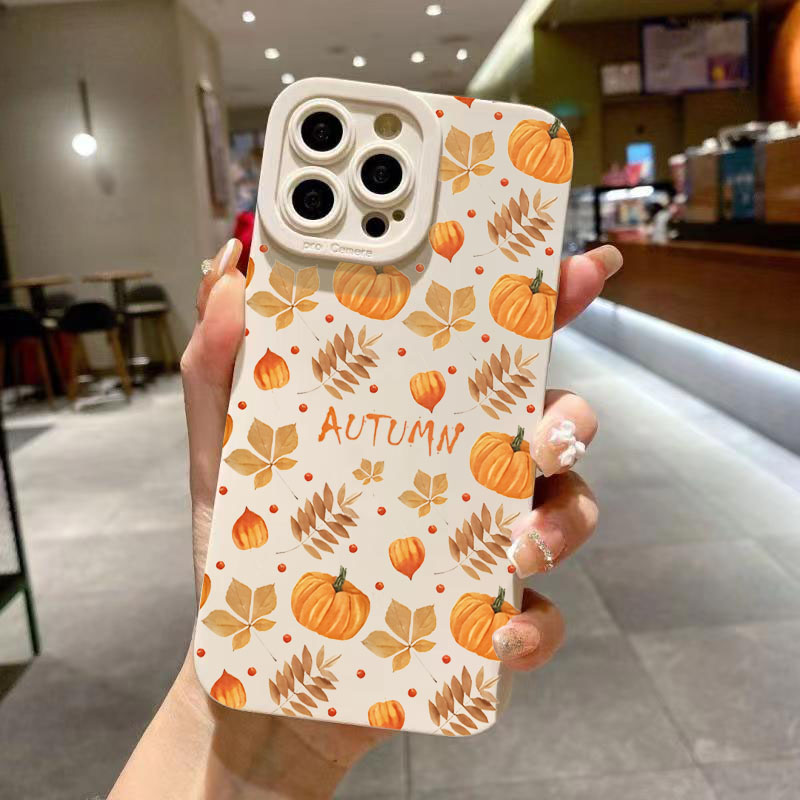 Phone Cases Xiaomi 14T - 가을 단풍잎 호박 패턴 디자인 샤오미