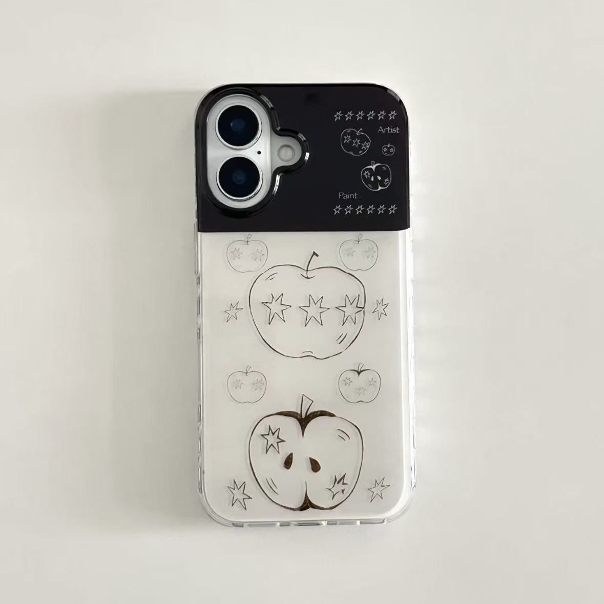 Phone Cases Cute Iphone 13 - 심플한 만화 귀여운 줄무늬 강아지 별