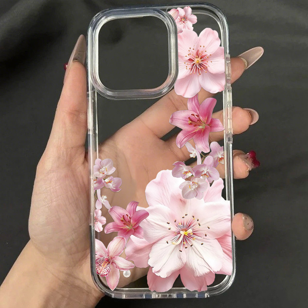 Phone Cases Pink - 핑크 릴리 꽃 아이폰 16 프로