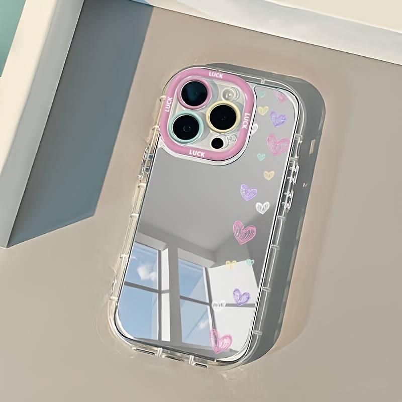 Phone Cases Cute Iphone 13 - 귀여운 하트 메이크업 거울 폰 케이스