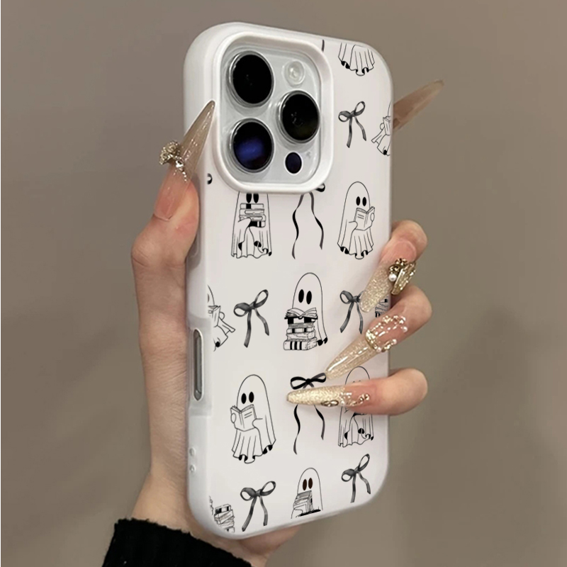 Phone Cases Cute Iphone 13 - 귀여운 할로윈 책 모양 유령 리본