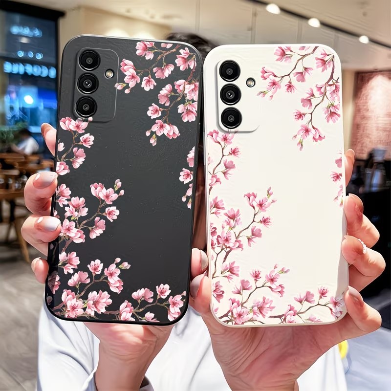 Phone Cases Pink - 핑크 벚꽃 가지 프린트 폰 케이스