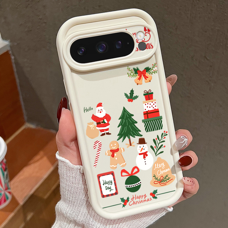 Phone Cases Google Pixel 7 - 해피 크리스마스 패턴 소프트 TPU 폰
