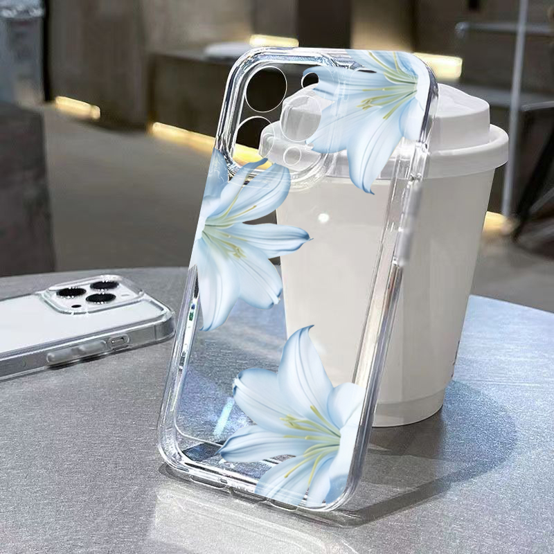 Phone Cases Amazon - 세련된 화이트 백합꽃 디자인 아이폰 17
