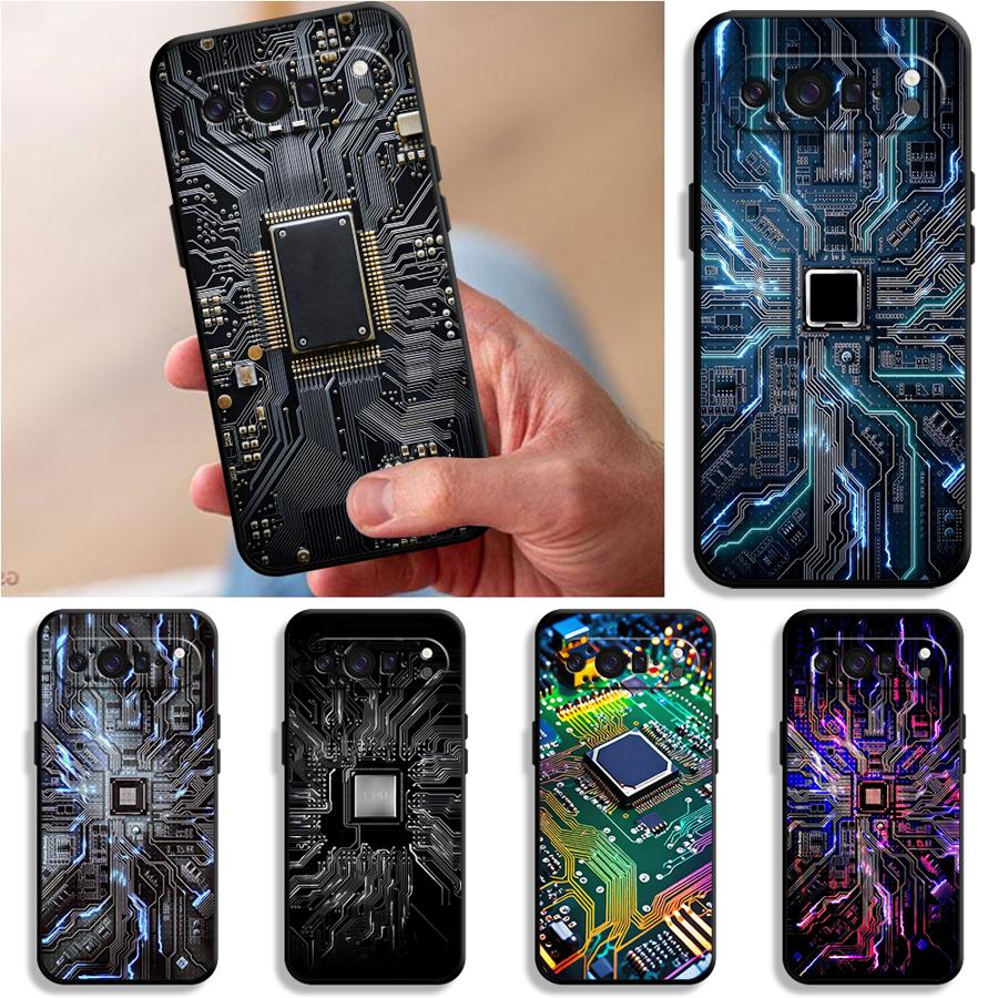 Phone Cases Google Pixel 7 - 레트로 회로 기판 디자인 펀다 폰