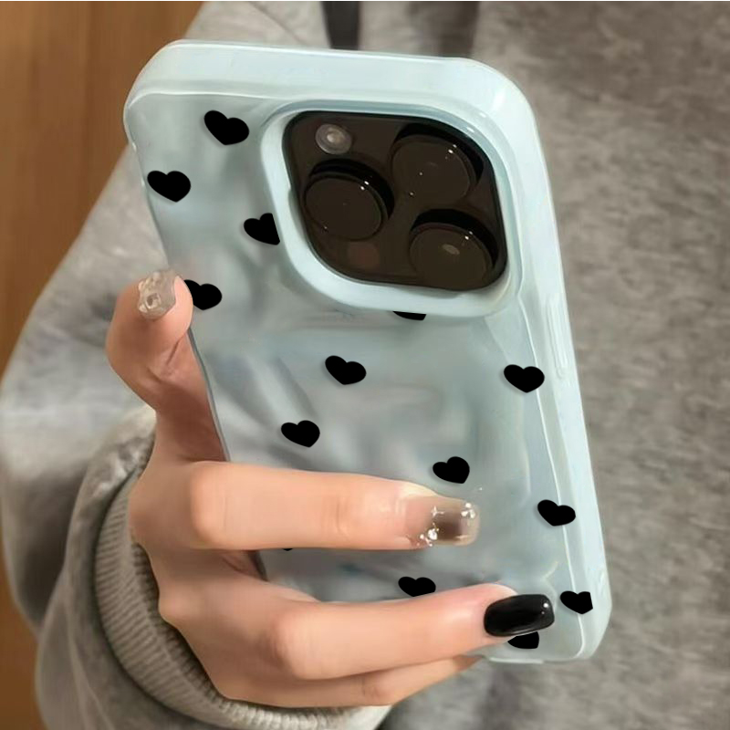 심미적이고 귀여운 블랙 하트 충격 방지 폰 케이스 (아 - Phone Cases Cute Iphone 13 리뷰 및 가격