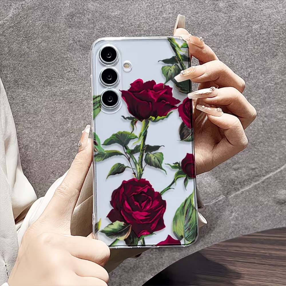 심미적인 레드 로즈 플로럴 폰 케이스 삼성 S26 S2 - Phone Cases Aesthetic 리뷰 및 가격