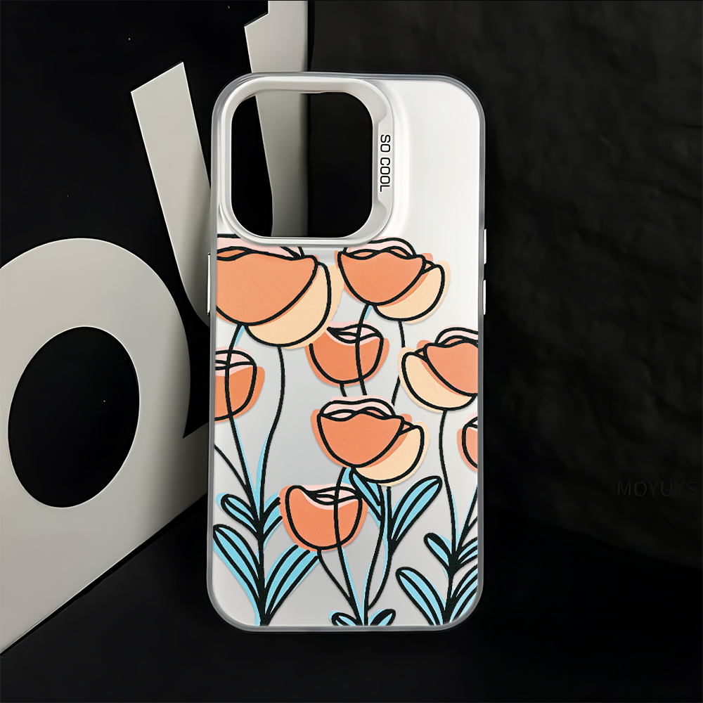 오렌지 튤립 꽃 예술 화려한 미학 여성용 아이폰 17  - Phone Cases Aesthetic 리뷰 및 가격