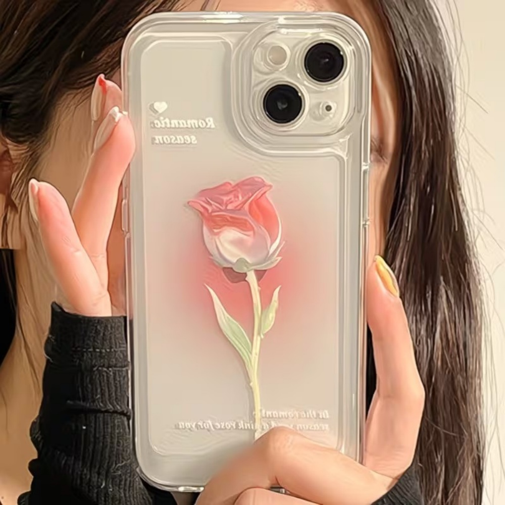 미적 감각의 수채화 장미 투명 폰 케이스 (아이폰 18 - Phone Cases Aesthetic 리뷰 및 가격