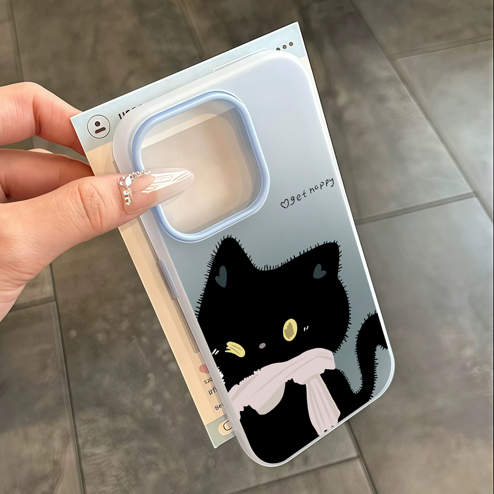 INS 커플 블랙 화이트 고양이 캔디 컬러 폰 케이스  - Phone Cases Xiaomi 14T 리뷰 및 가격