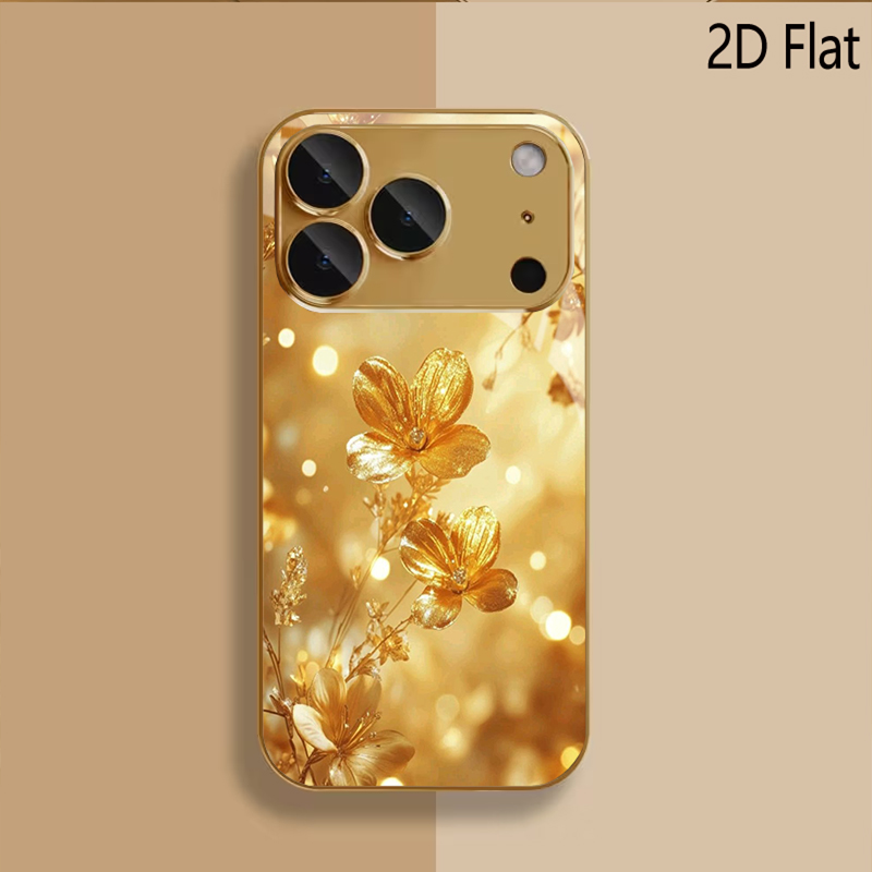 골든 플라워 패턴 강화유리 디자인 아이폰16 17 Pr - Phone Cases H&M 리뷰 및 가격