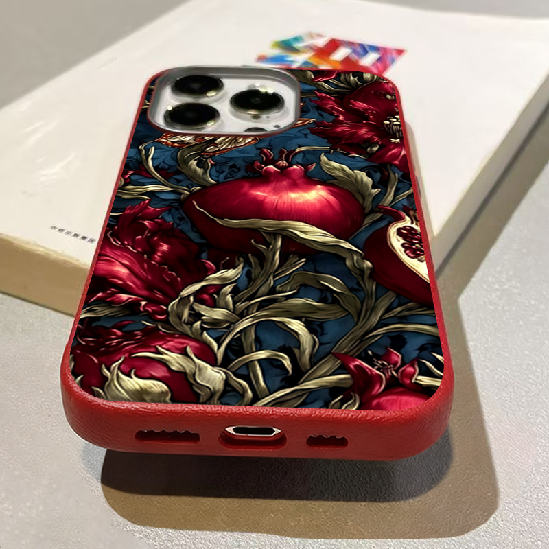 빈티지 석류 TPU 아트 폰 케이스 아이폰 17 16  - Phone Cases Aesthetic 리뷰 및 가격