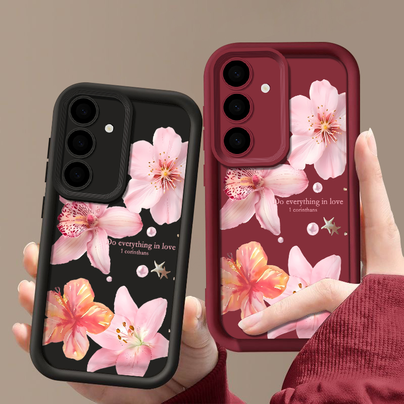 핑크 꽃무늬 폰 케이스 삼성 갤럭시 A57 A37 A1 - Phone Cases Pink 리뷰 및 가격