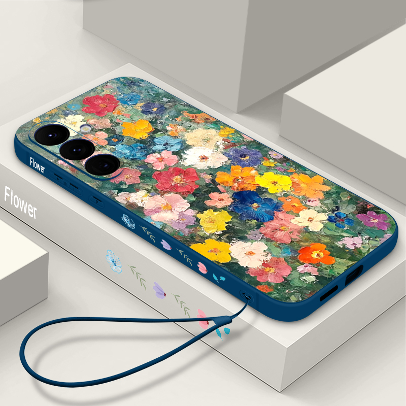 창의적인 꽃무늬 끈 달린 폰 케이스 (삼성 갤럭시 A5 - Phone Cases Galaxy A17 리뷰 및 가격