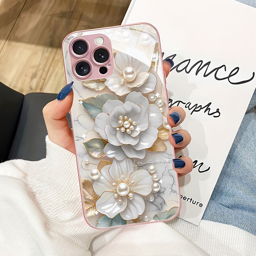 핑크 플라워 강화유리 폰 케이스 삼성 S26 울트라 S - Phone Cases Pink 리뷰 및 가격