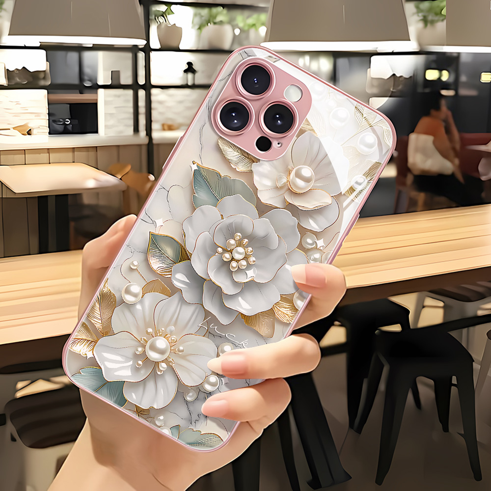 핑크 플라워 강화유리 폰 케이스 삼성 S26 울트라 S - Phone Cases Pink 리뷰 및 가격