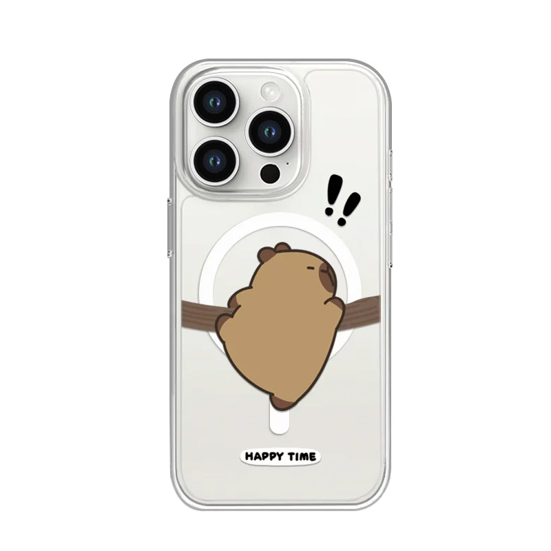 귀엽고 재미있는 나무 위에서 놀고 있는 카피바라 커플이 - Phone Cases Quirky 리뷰 및 가격