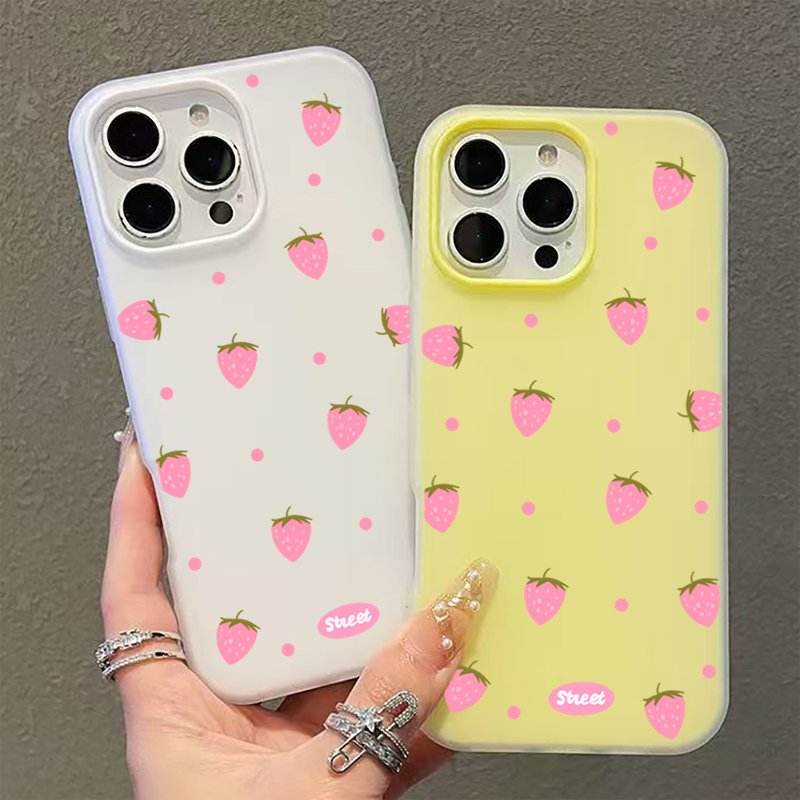달콤한 핑크 딸기 패턴 삼성 갤럭시 S26 S25 S2 - Phone Cases Pink 리뷰 및 가격