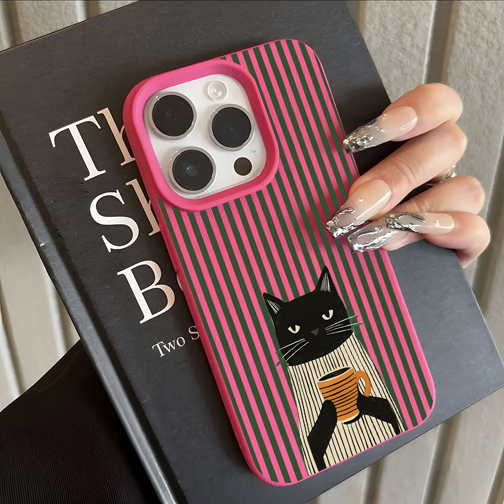 재미있는 커피 고양이 패턴 리치 디자인 아이폰 케이스  - Phone Cases Quirky 리뷰 및 가격
