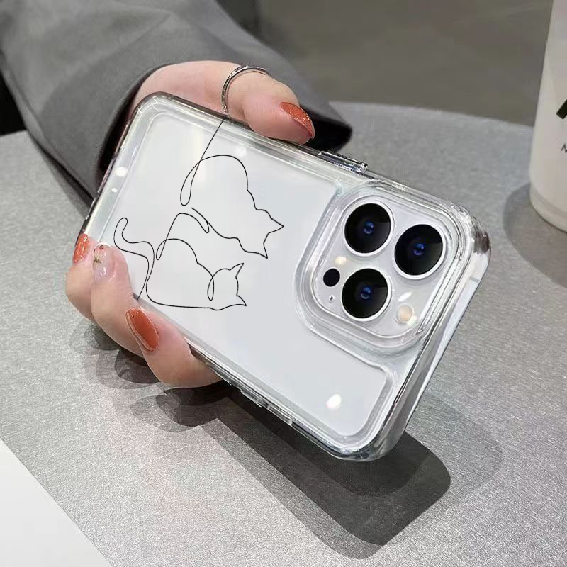 귀여운 라인 고양이 디자인 낙하 방지 폰 케이스 (샤오 - Phone Cases Xiaomi 14T 리뷰 및 가격