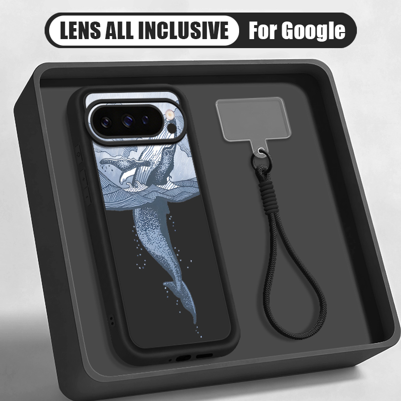  혹등고래 프린트 손목 스트랩 끈 케이스 (구글 픽셀  - Phone Cases Google Pixel 7 리뷰 및 가격