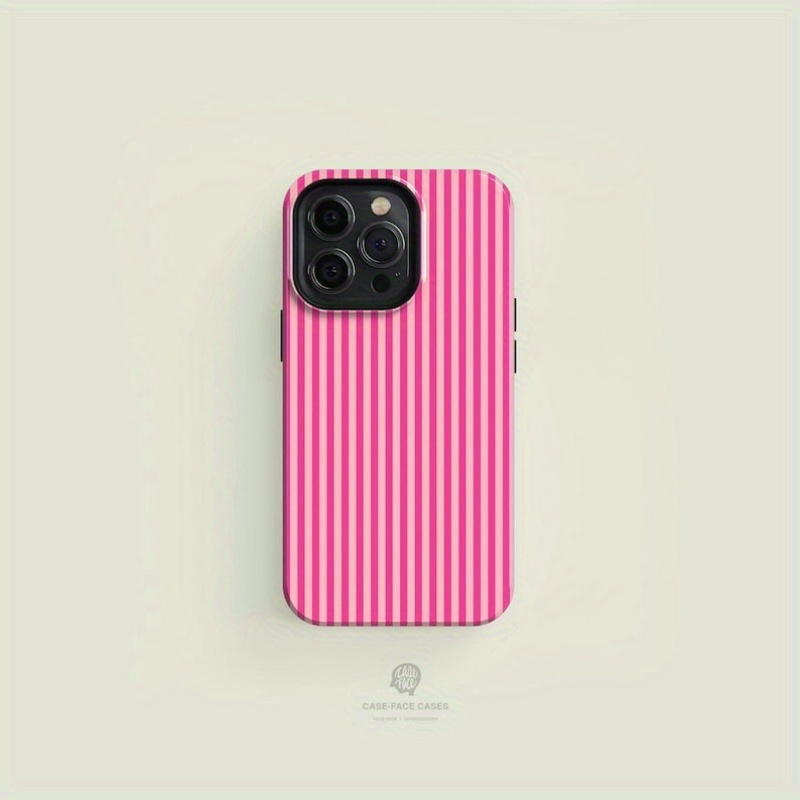 핑크색 바탕에 핑크색 줄무늬가 있는 튼튼한 폰 케이스  - Buy Phone Cases 리뷰 및 가격