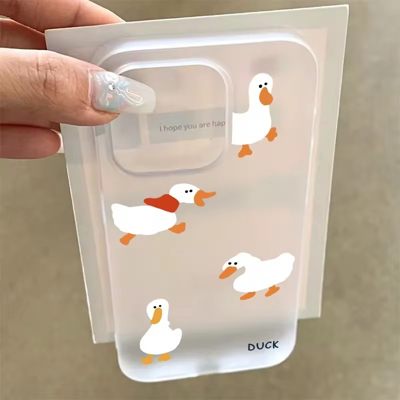 슈퍼 귀여운 오리 꽥꽥 무광택 반투명 폰 케이스 (아이 - Phone Cases Cute Iphone 13 리뷰 및 가격