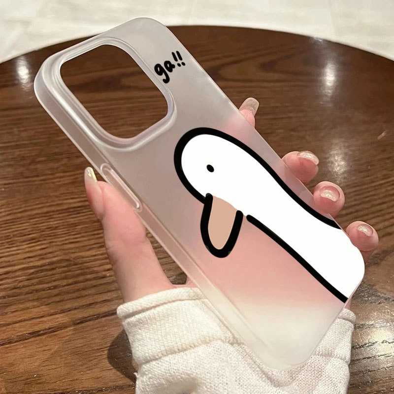 슈퍼 귀여운 오리 꽥꽥 무광택 반투명 폰 케이스 (아이 - Phone Cases Cute Iphone 13 리뷰 및 가격