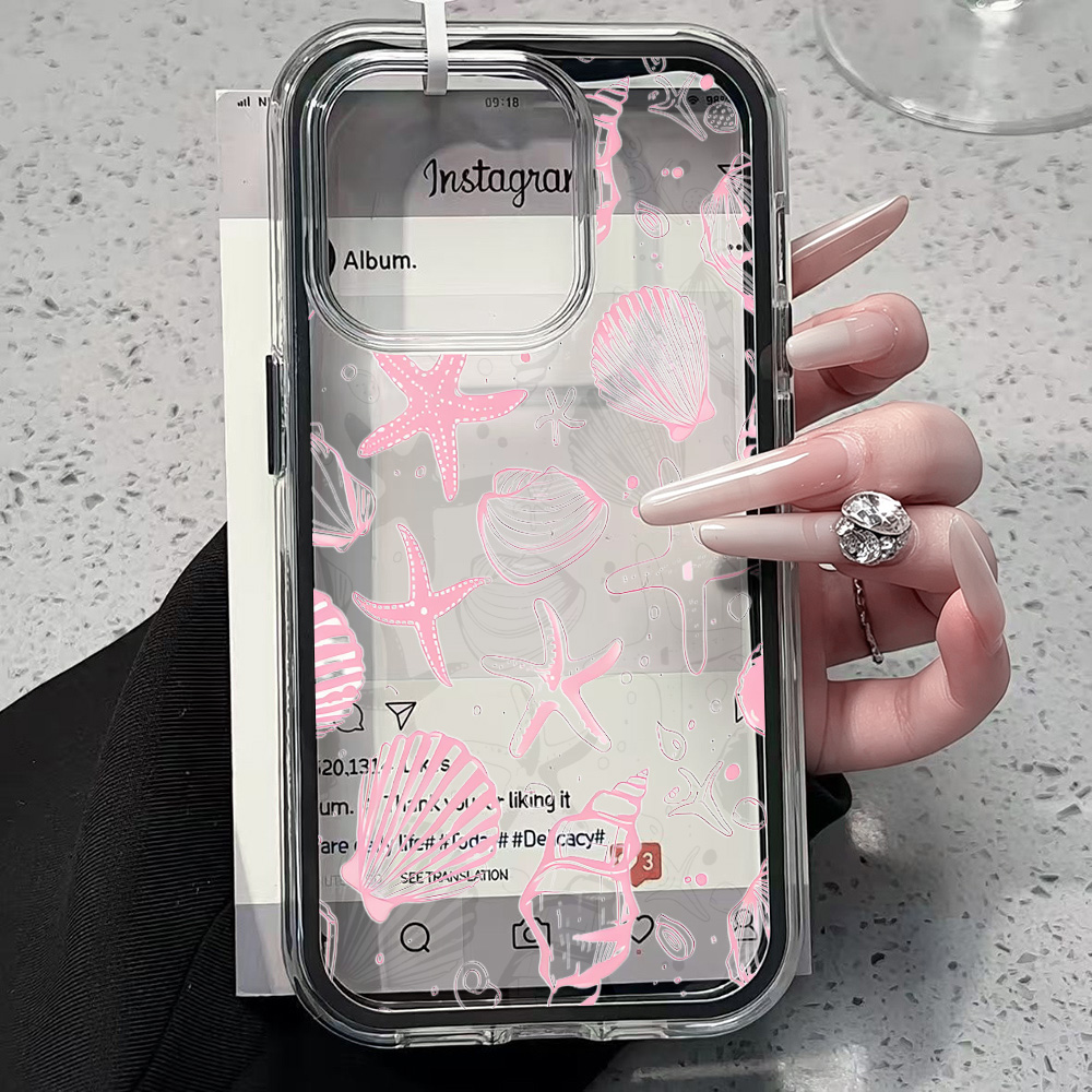 여름 핑크 조개껍질 투명 폰 케이스 아이폰 17 13  - Phone Cases Pink 리뷰 및 가격