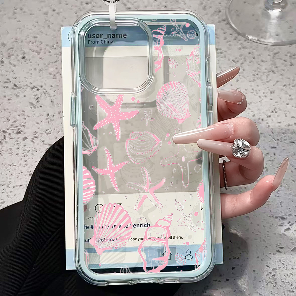 여름 핑크 조개껍질 투명 폰 케이스 아이폰 17 13  - Phone Cases Pink 리뷰 및 가격