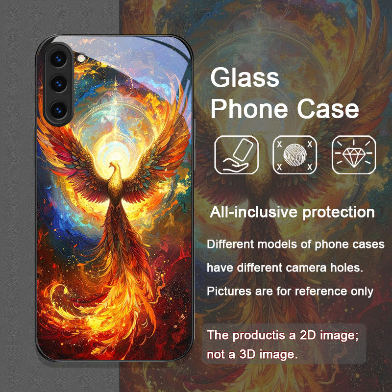 미학적인 불사조 깃털 패턴 강화유리 폰 케이스 삼성 갤 - Phone Cases Aesthetic 리뷰 및 가격