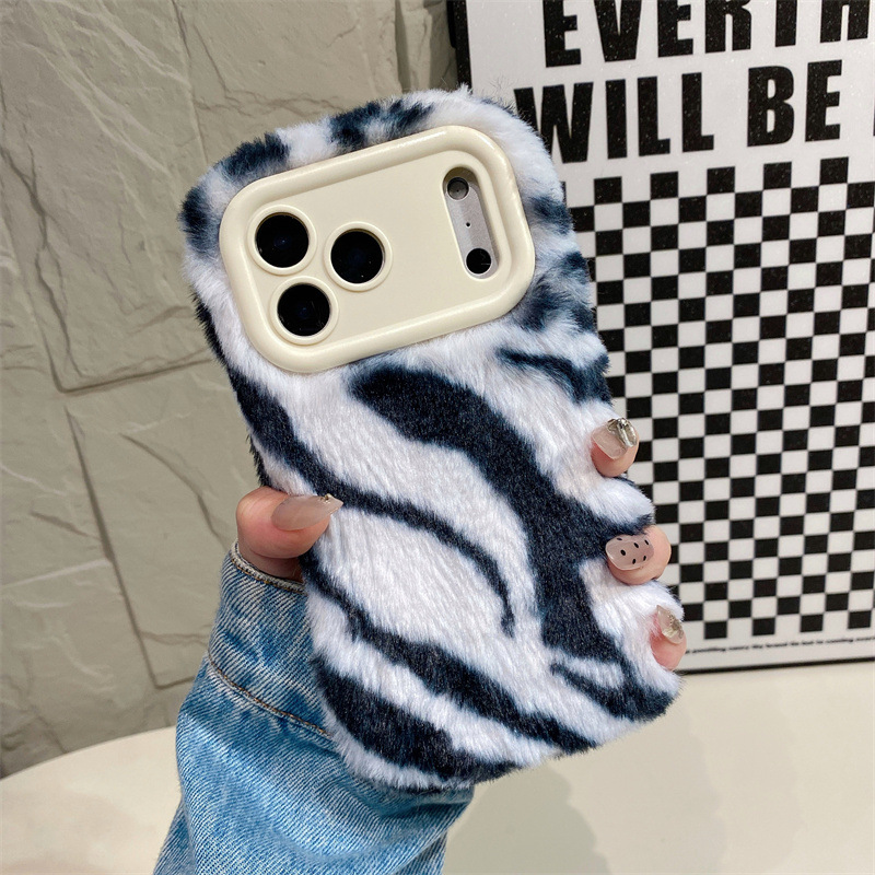 럭셔리 지브라 패턴 플러시 폰 케이스 (아이폰 17 에 - Phone Cases For Iphone 12 Pro Max 리뷰 및 가격