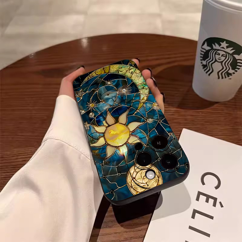 심미적인 해와 달 프린트 폰 케이스 삼성 갤럭시 S25 - Phone Cases Aesthetic 리뷰 및 가격
