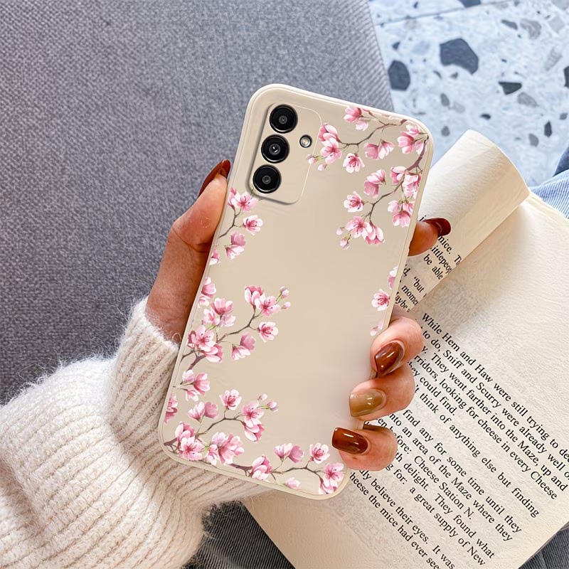 핑크 벚꽃 가지 프린트 폰 케이스 삼성 갤럭시 A73  - Phone Cases Pink 리뷰 및 가격