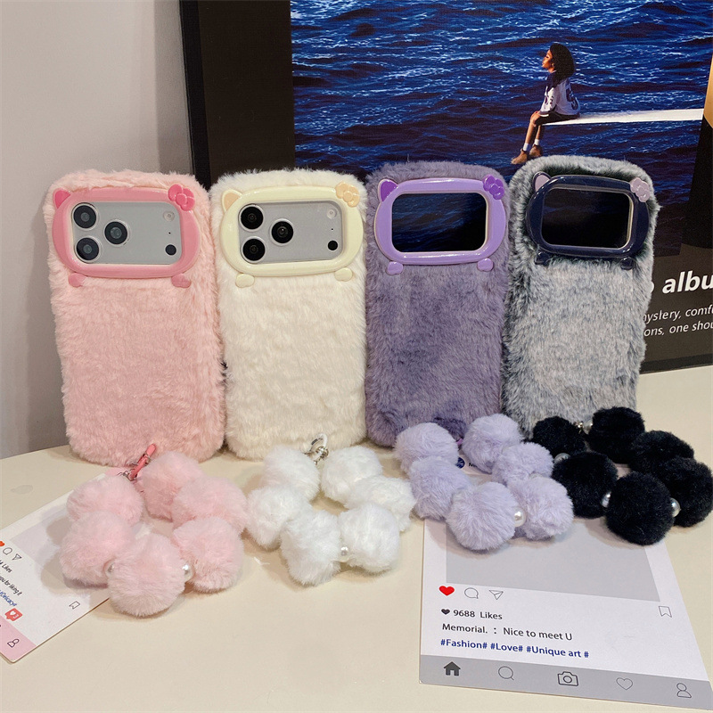 고급 솔리드 컬러 퍼리 플러시 폰 케이스 (아이폰 17 - Phone Cases Amazon 리뷰 및 가격