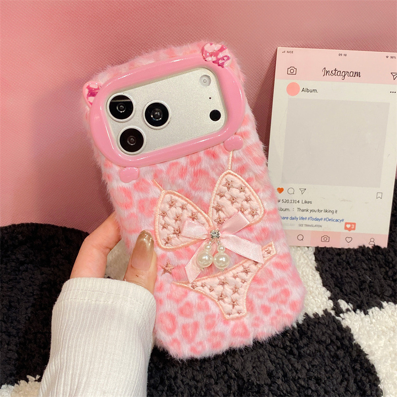 럭셔리 레오파드 프린트 비키니 패턴 플러시 폰 케이스  - Phone Cases For Iphone 12 Pro Max 리뷰 및 가격