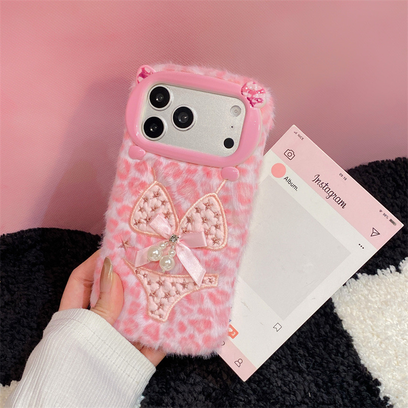 럭셔리 레오파드 프린트 비키니 패턴 플러시 폰 케이스  - Phone Cases For Iphone 12 Pro Max 리뷰 및 가격