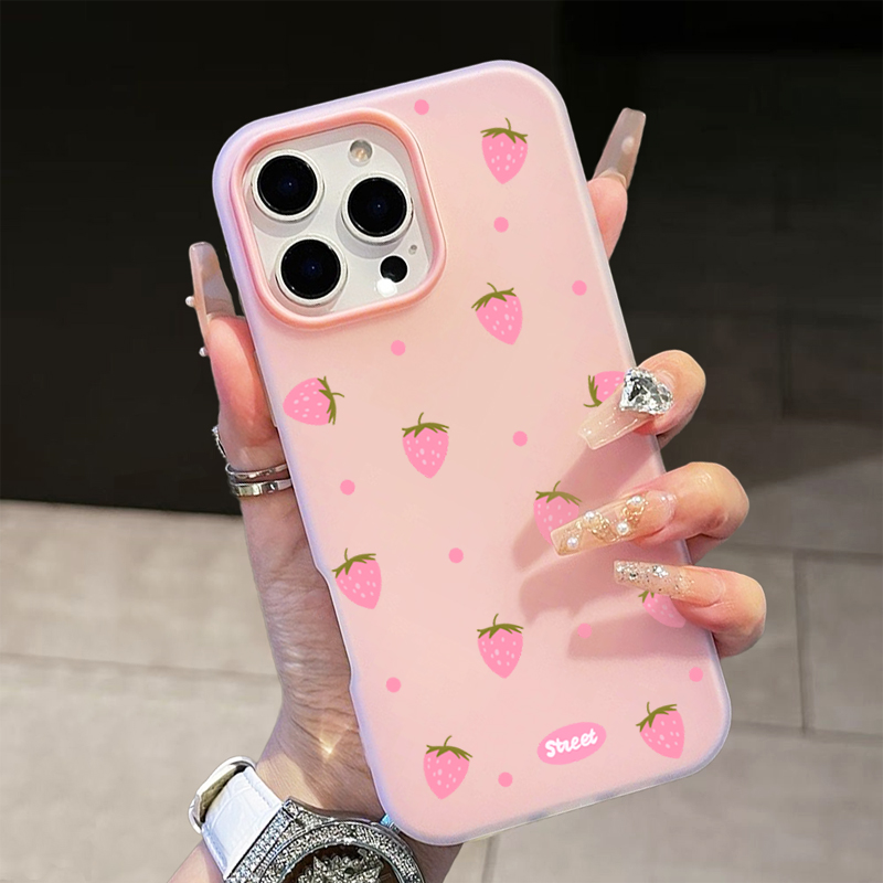 달콤한 핑크 딸기 패턴 아이폰 17 11 12 13 1 - Phone Cases Pink 리뷰 및 가격