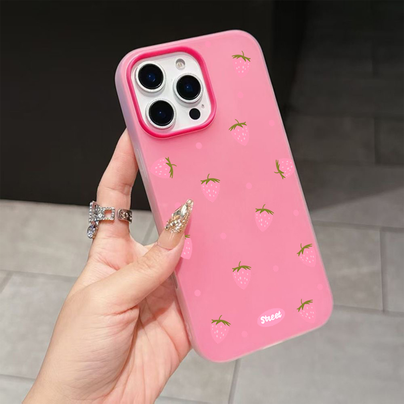 달콤한 핑크 딸기 패턴 아이폰 17 11 12 13 1 - Phone Cases Pink 리뷰 및 가격