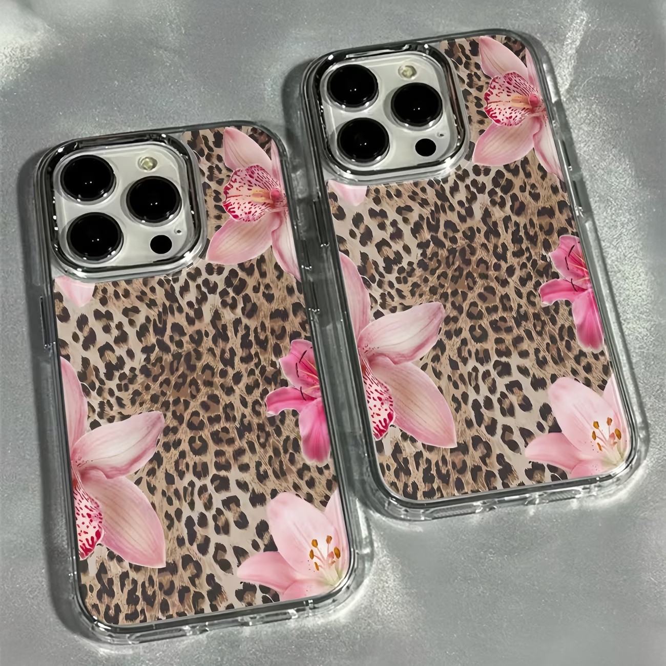 레오파드 프린트 백합꽃 투명 폰 케이스 아이폰 17 P - Phone Cases Aesthetic 리뷰 및 가격