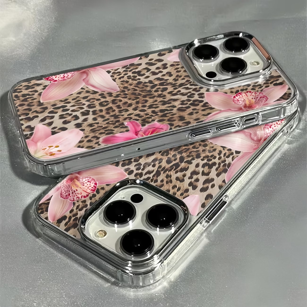 레오파드 프린트 백합꽃 투명 폰 케이스 아이폰 17 P - Phone Cases Aesthetic 리뷰 및 가격
