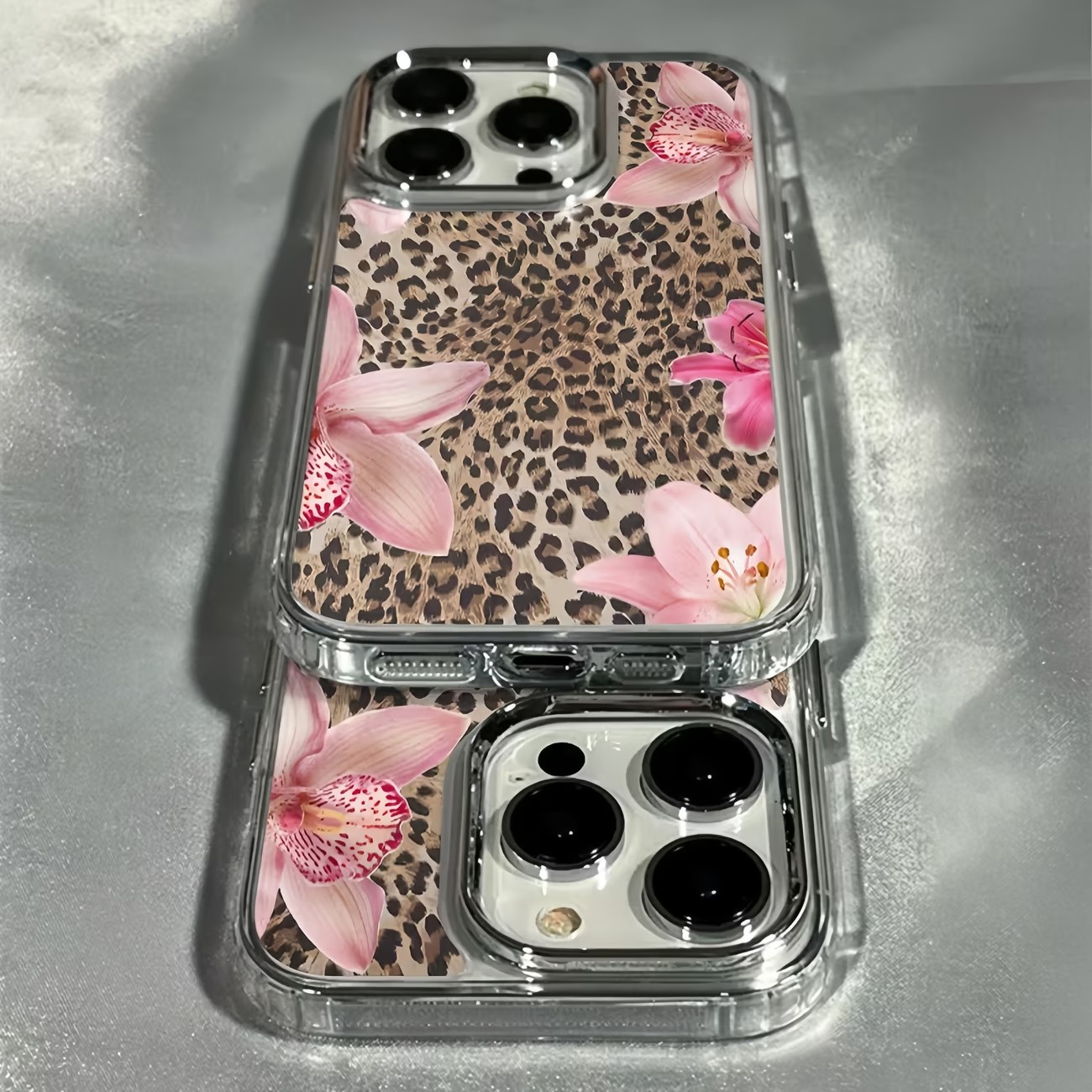 레오파드 프린트 백합꽃 투명 폰 케이스 아이폰 17 P - Phone Cases Aesthetic 리뷰 및 가격
