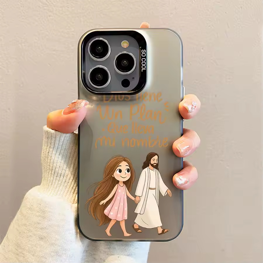 귀여운 소녀와 함께 하나님과 함께 걷는 무광 폰 케이스 - Phone Cases Cute Iphone 13 리뷰 및 가격