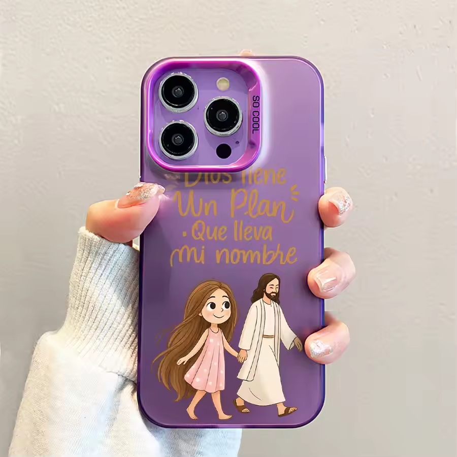 귀여운 소녀와 함께 하나님과 함께 걷는 무광 폰 케이스 - Phone Cases Cute Iphone 13 리뷰 및 가격