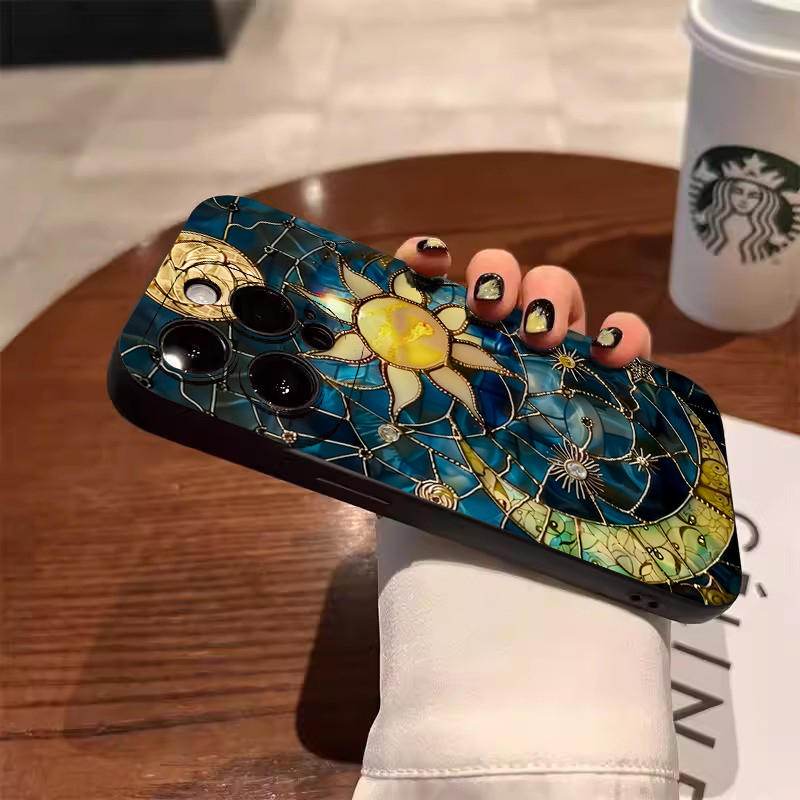심미적인 해와 달 프린트 폰 케이스 삼성 갤럭시 S25 - Phone Cases Aesthetic 리뷰 및 가격