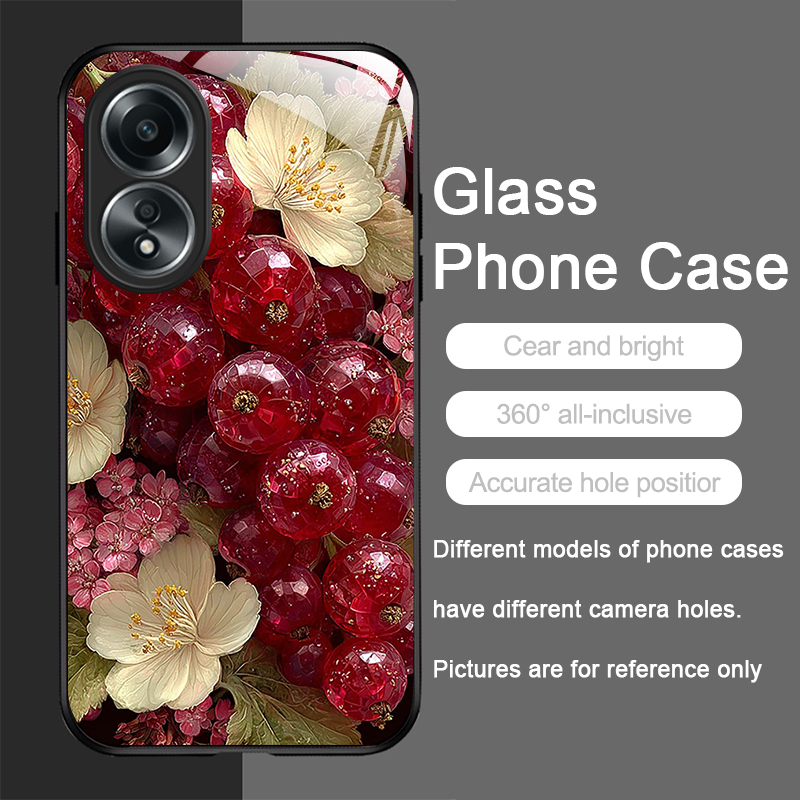 에스테틱 크리스탈 과일 2D 프린팅 강화유리 휴대폰 케 - Phone Cases Aesthetic 리뷰 및 가격