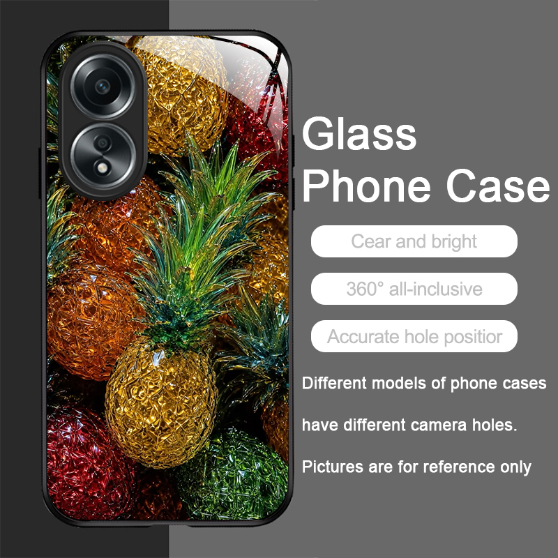 에스테틱 크리스탈 과일 2D 프린팅 강화유리 휴대폰 케 - Phone Cases Aesthetic 리뷰 및 가격