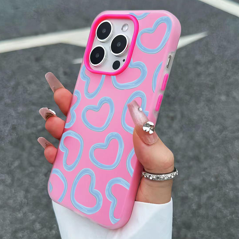 귀여운 유화 하트 패턴 아이폰 17 16 15 14 1 - Phone Cases Cute Iphone 13 리뷰 및 가격