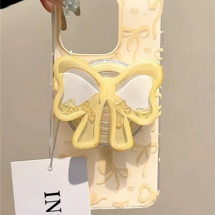 노란색 나비넥타이 캐릭터 마그세이프 폰 마그네틱 그립톡 - Phone Cases Quirky 리뷰 및 가격