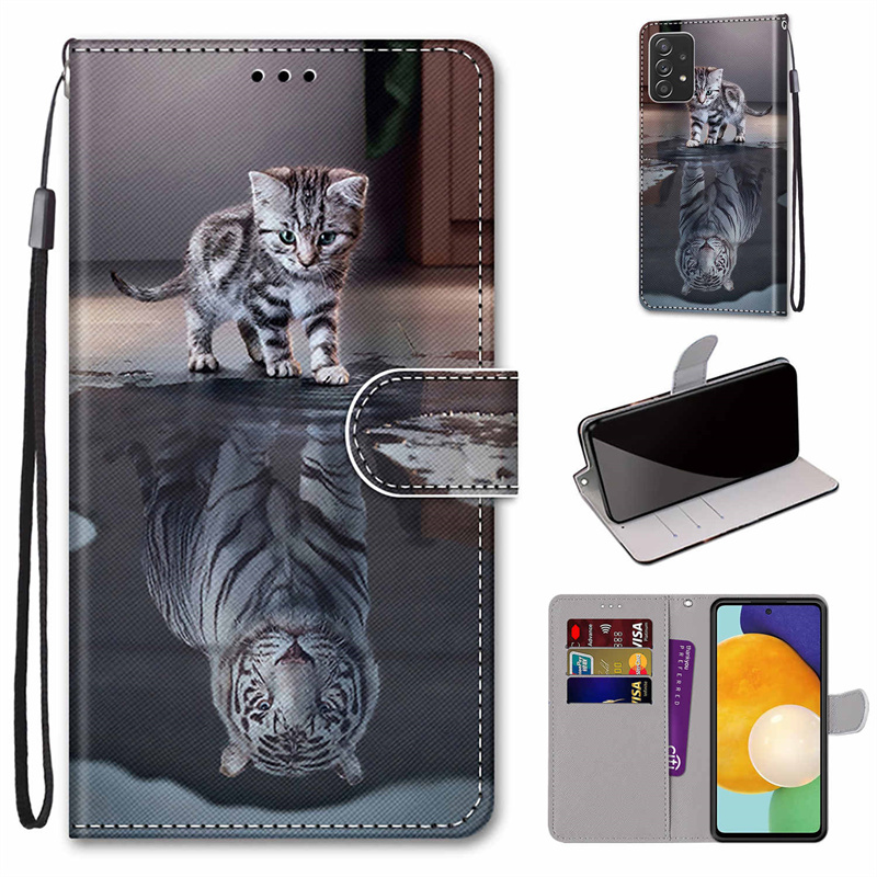 호랑이 동물 페인트 지갑 휴대폰 케이스, 삼성 갤럭시  - Phone Cases On Sale 리뷰 및 가격